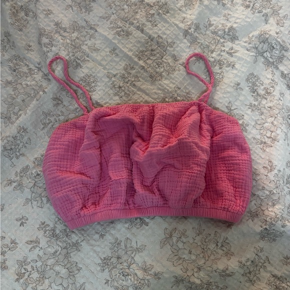 Stateside Pink Cropped Tank Top - Picture 2 of 5